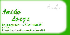 aniko loczi business card